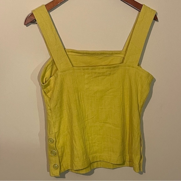 Maeve by Anthropologie Yello Callie Button-Side Tank Size S - Picture 5 of 8